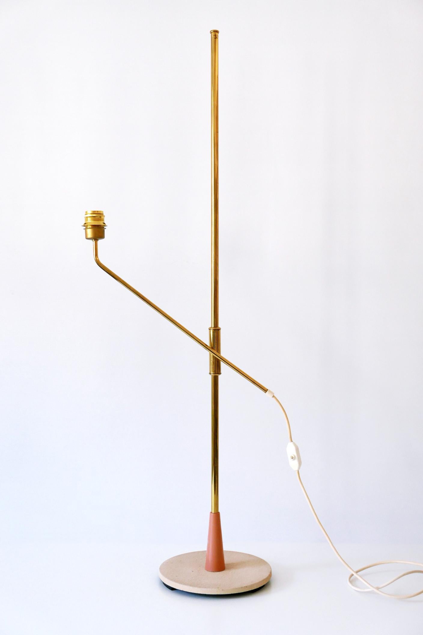 Exceptional, Elegant and Adjustable Mid-Century Modern Floor Lamp 1950s, Germany For Sale 9