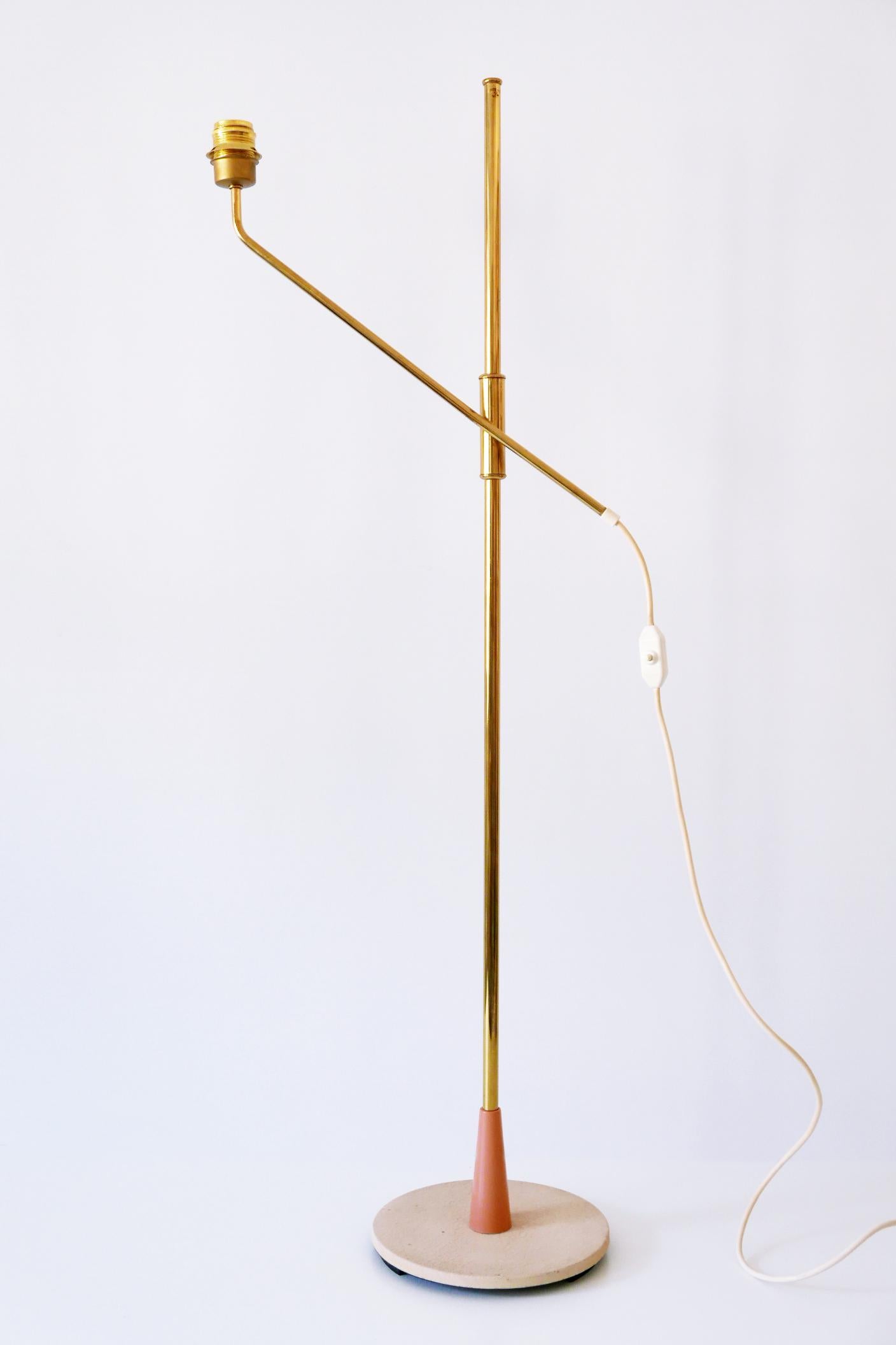 Exceptional, Elegant and Adjustable Mid-Century Modern Floor Lamp 1950s, Germany For Sale 10