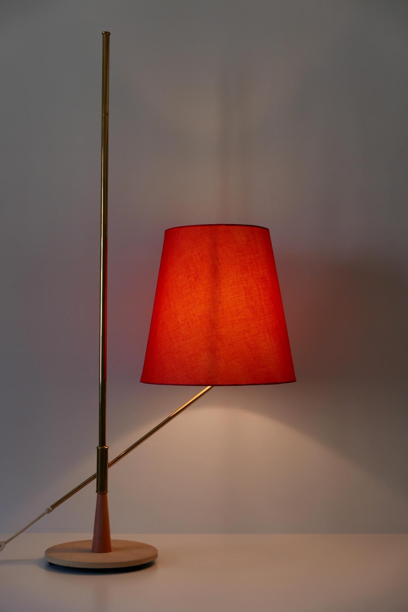 Exceptional, Elegant and Adjustable Mid-Century Modern Floor Lamp 1950s, Germany For Sale 2