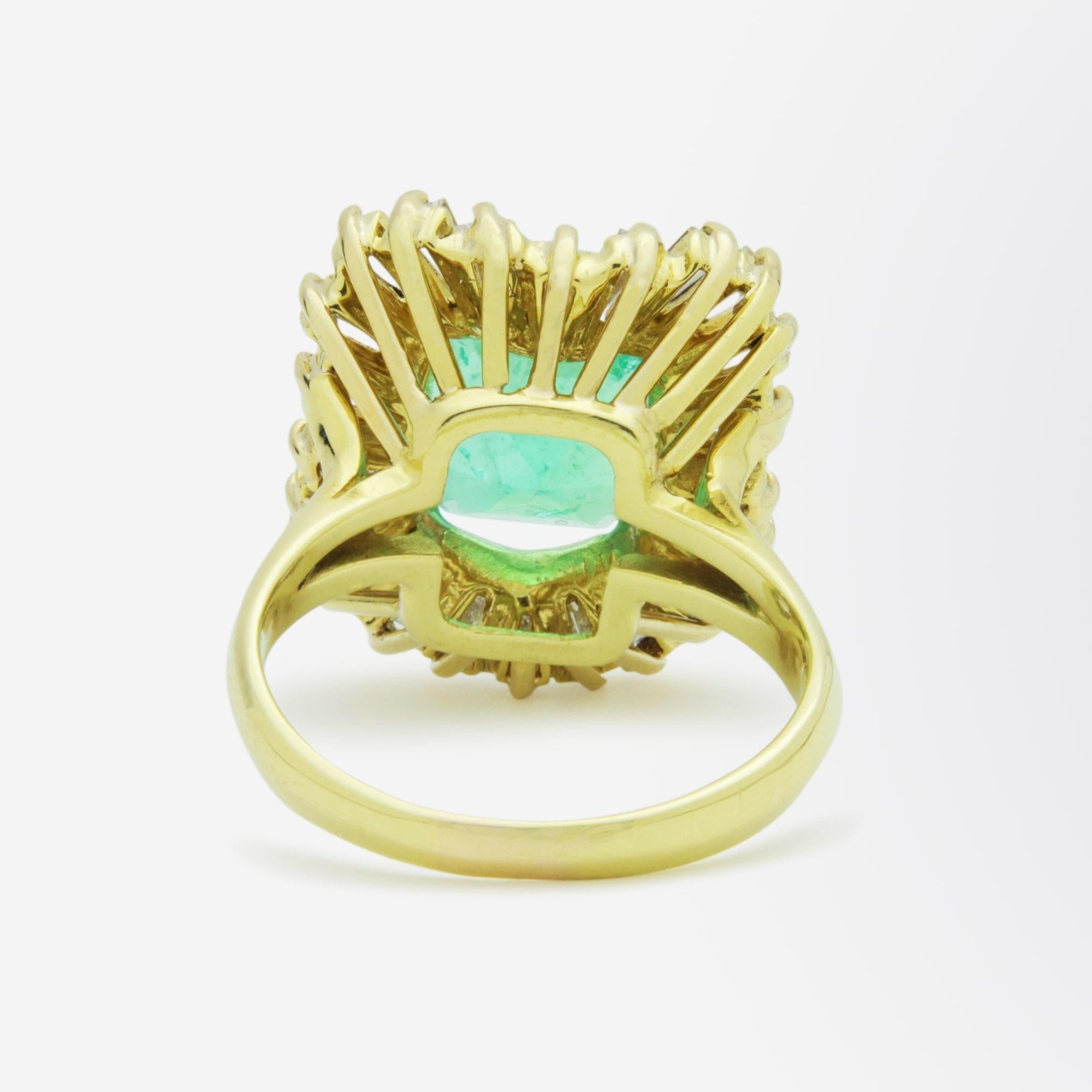 emerald ballerina ring