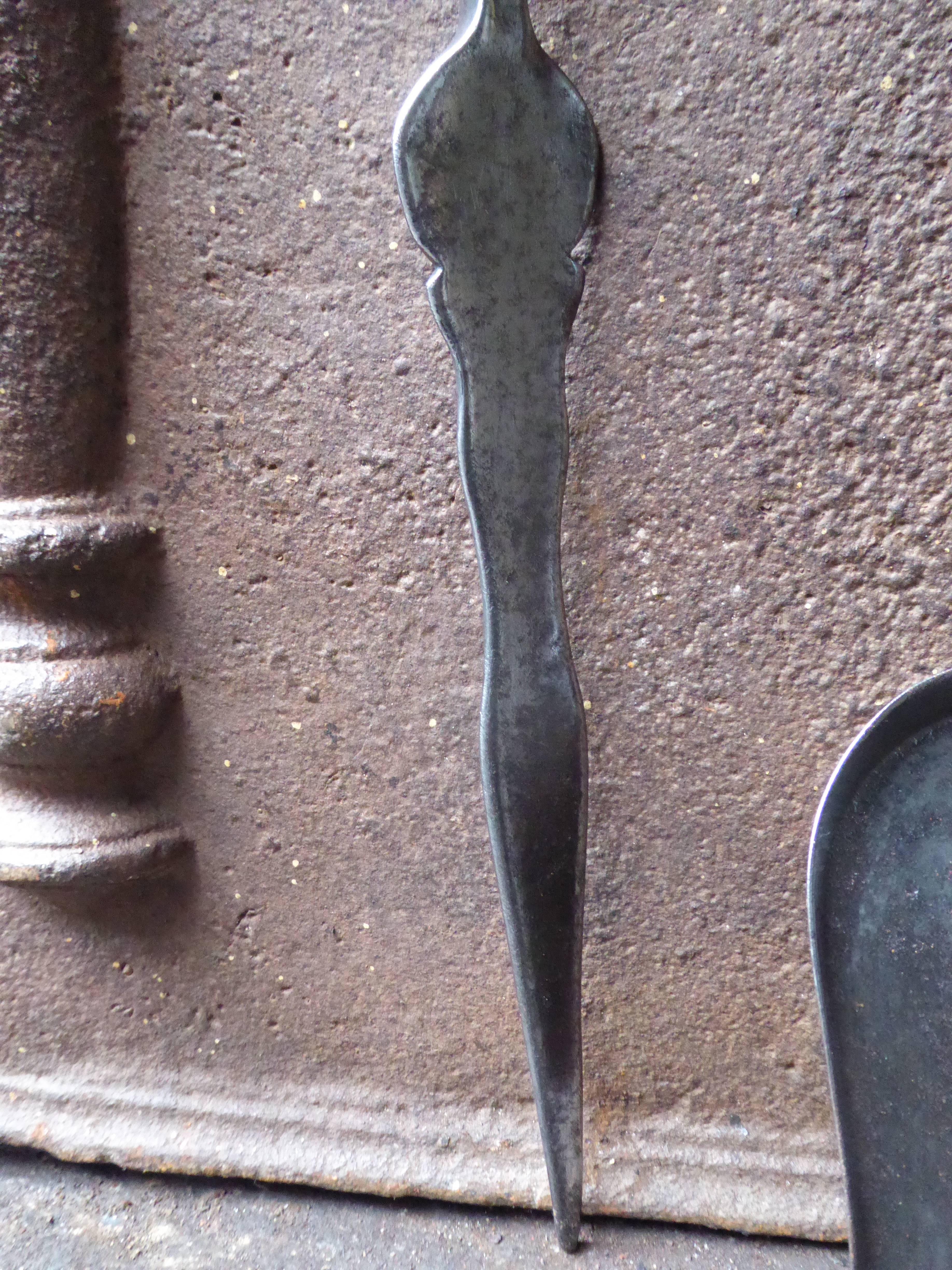 Exceptional English Art Nouveau Fireplace Tools For Sale 2