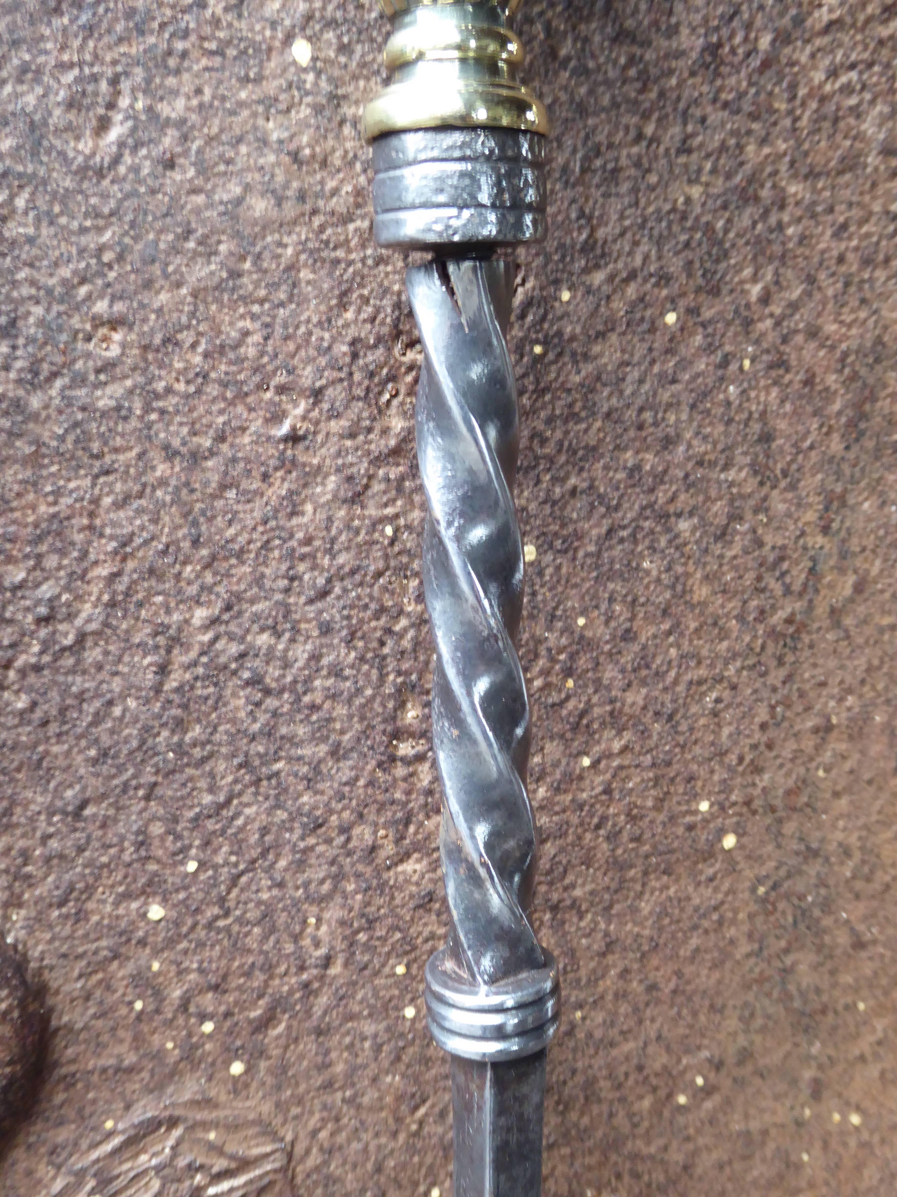 British Exceptional English Art Nouveau Fireplace Tools For Sale