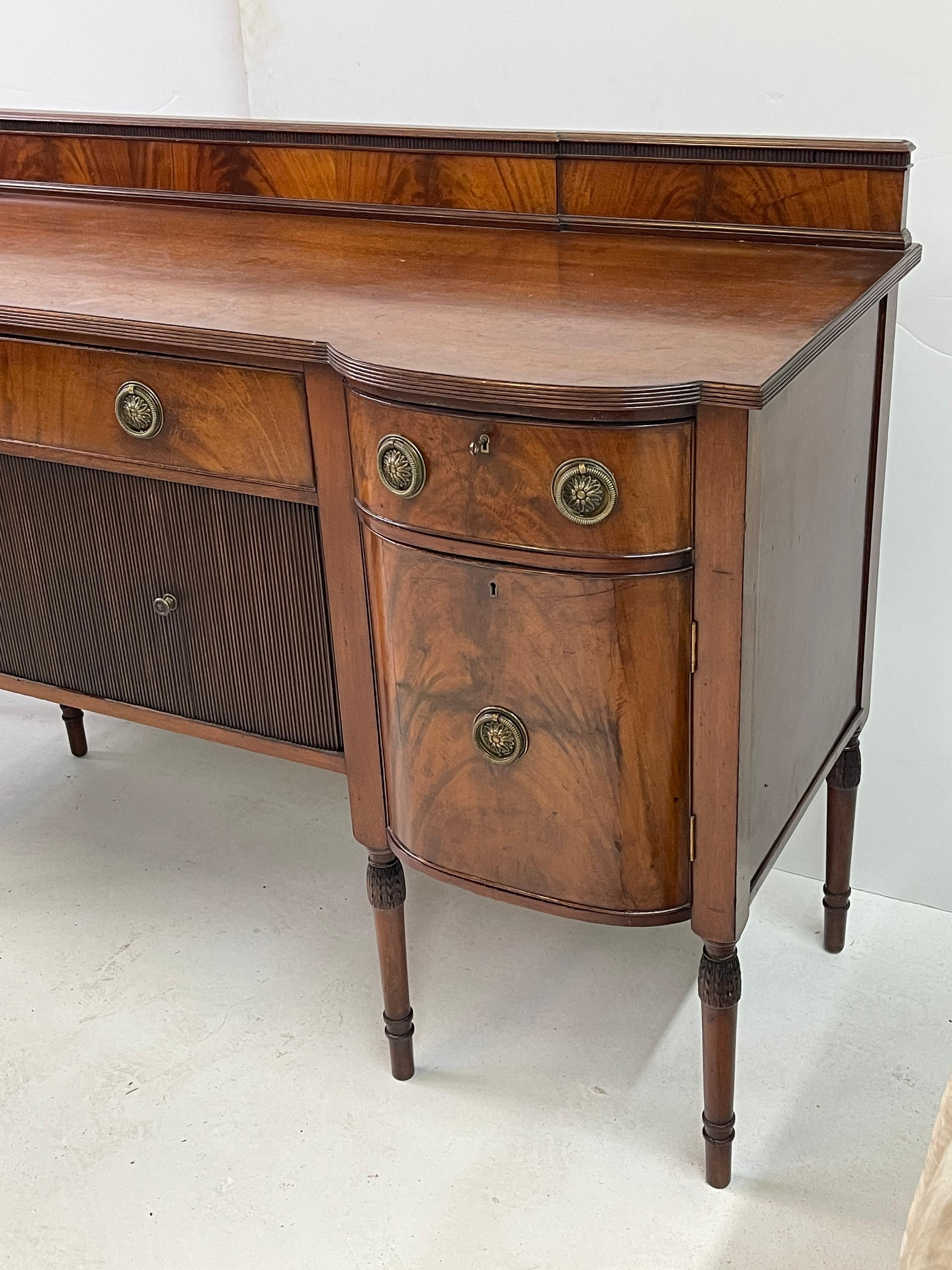 19th Century Exceptional English Mahogany Sideboard For Sale