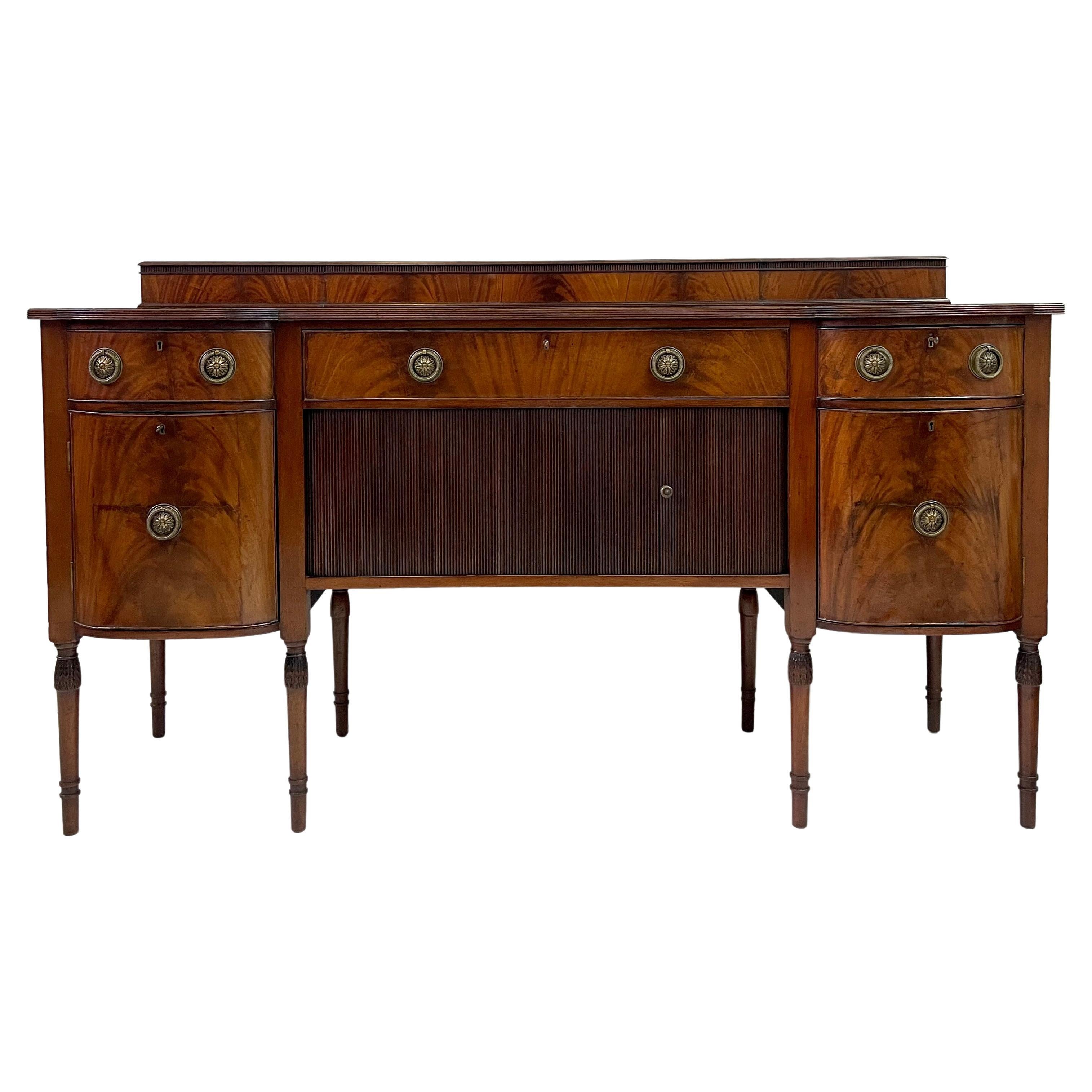Exceptional English Mahogany Sideboard For Sale