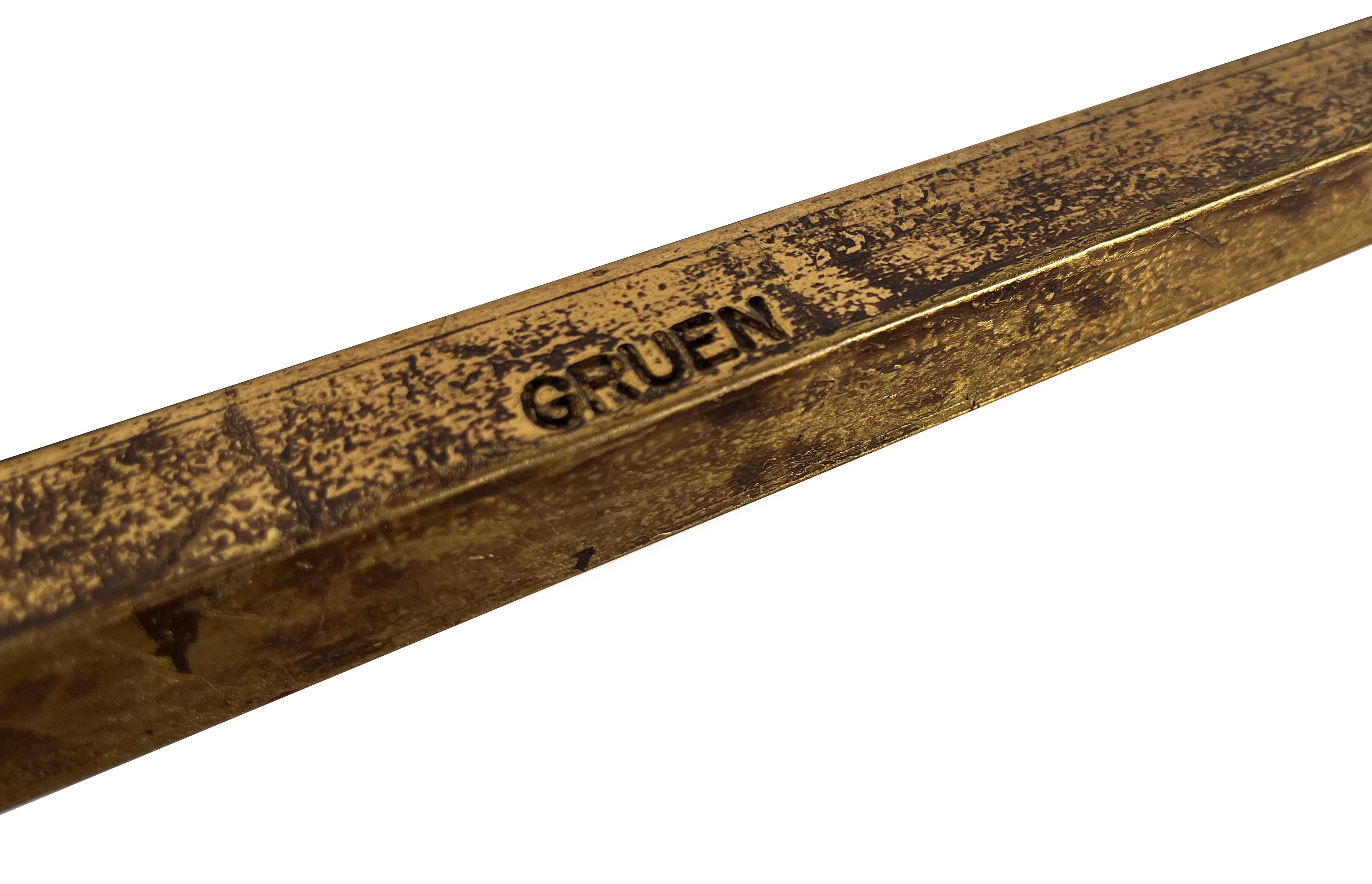 Fer Exceptionnelle table basse en fer forgé et doré à la main Erwin Gruen en vente