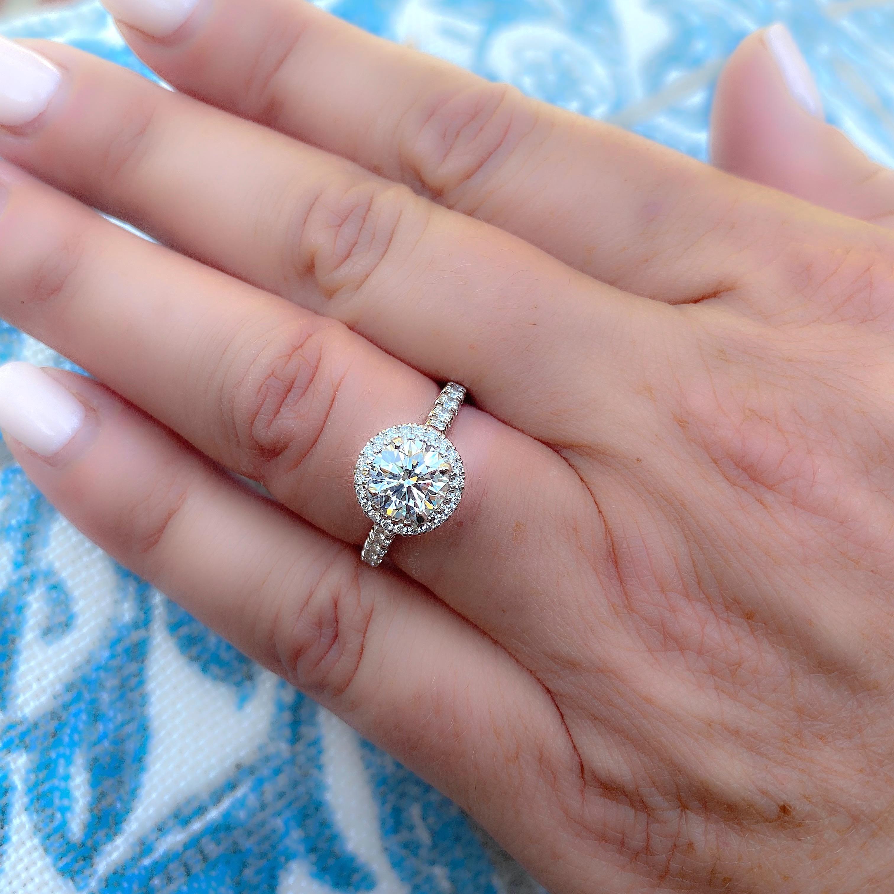Women's or Men's Exceptional Estate Diamond Platinum Engagement Ring by Cartier