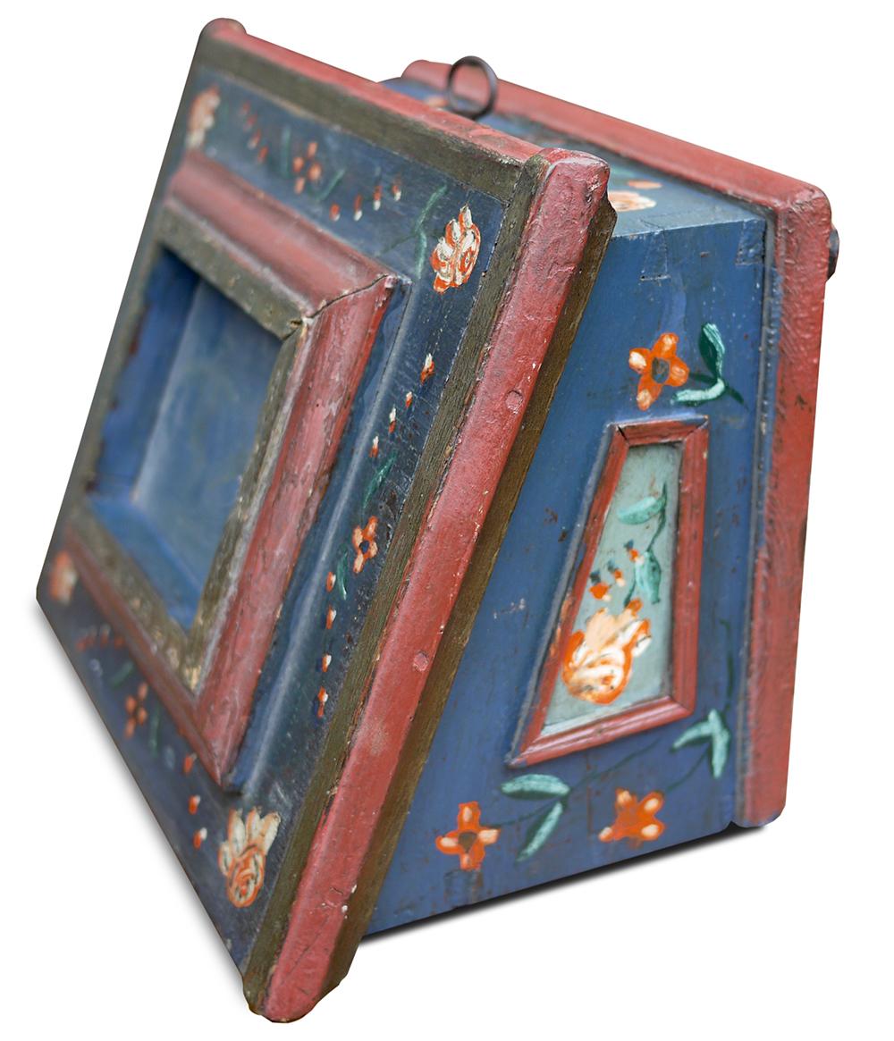 Italian Exceptional European Painted Jewelry Sewing Box, 18th Century