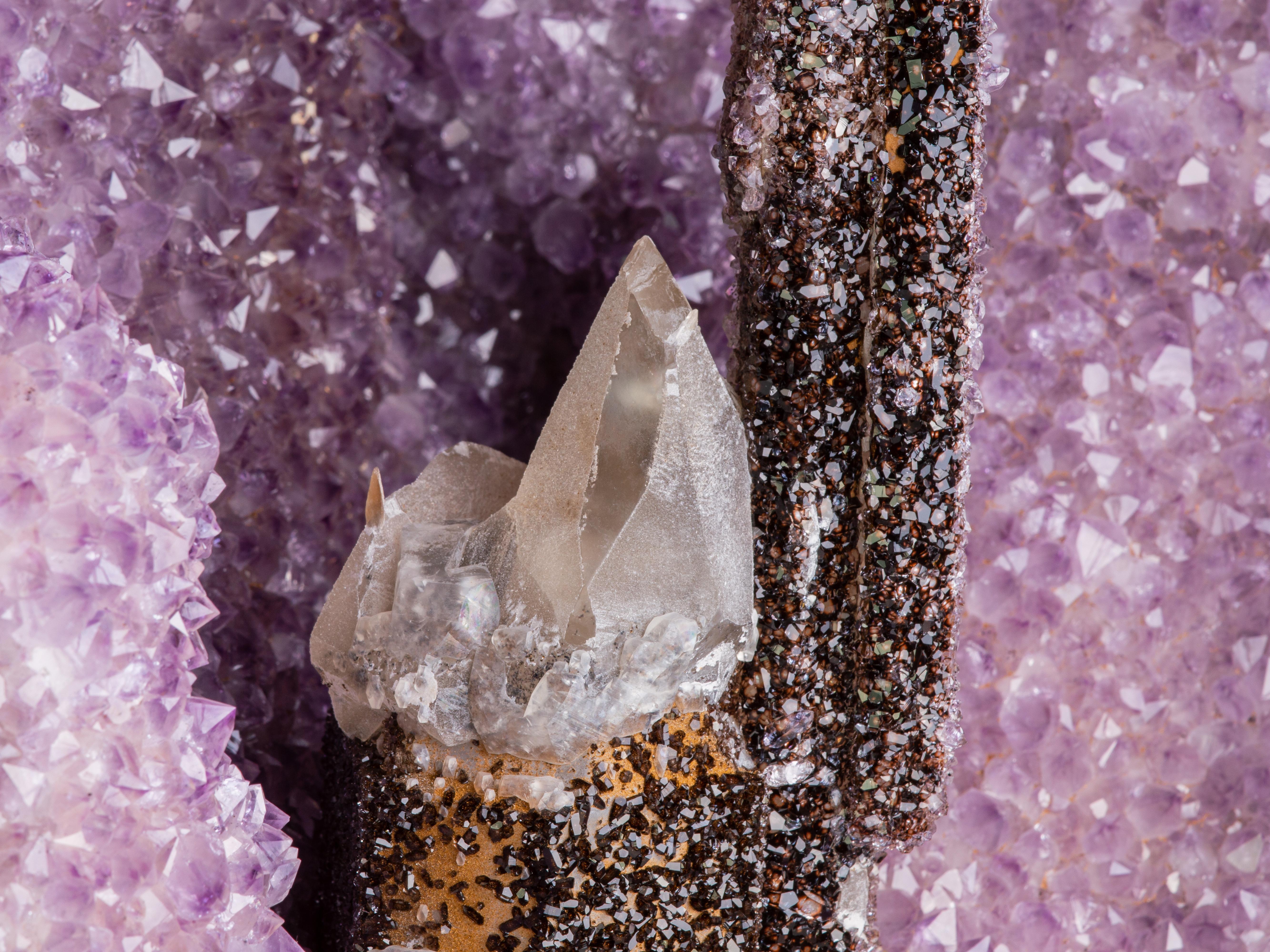 Exceptional “Excalibur” Amethyst Formation, Calcite, Agate, Quartz For Sale 3