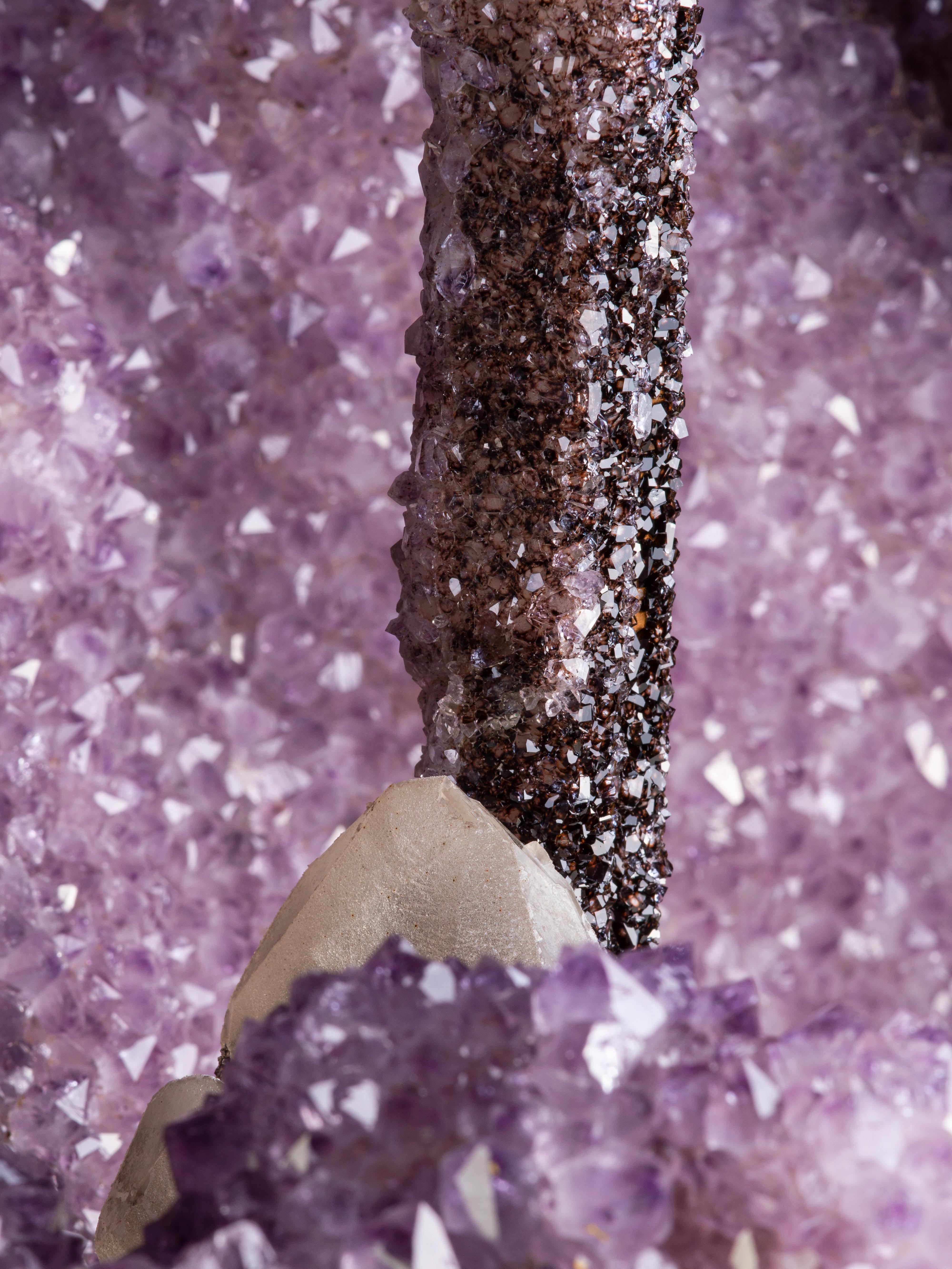 Exceptional “Excalibur” Amethyst Formation, Calcite, Agate, Quartz For Sale 5