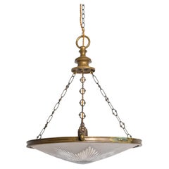 Eccezionale plafoniera extra large in bronzo fuso Faraday & Son con finitura “Star-Cut Frost”