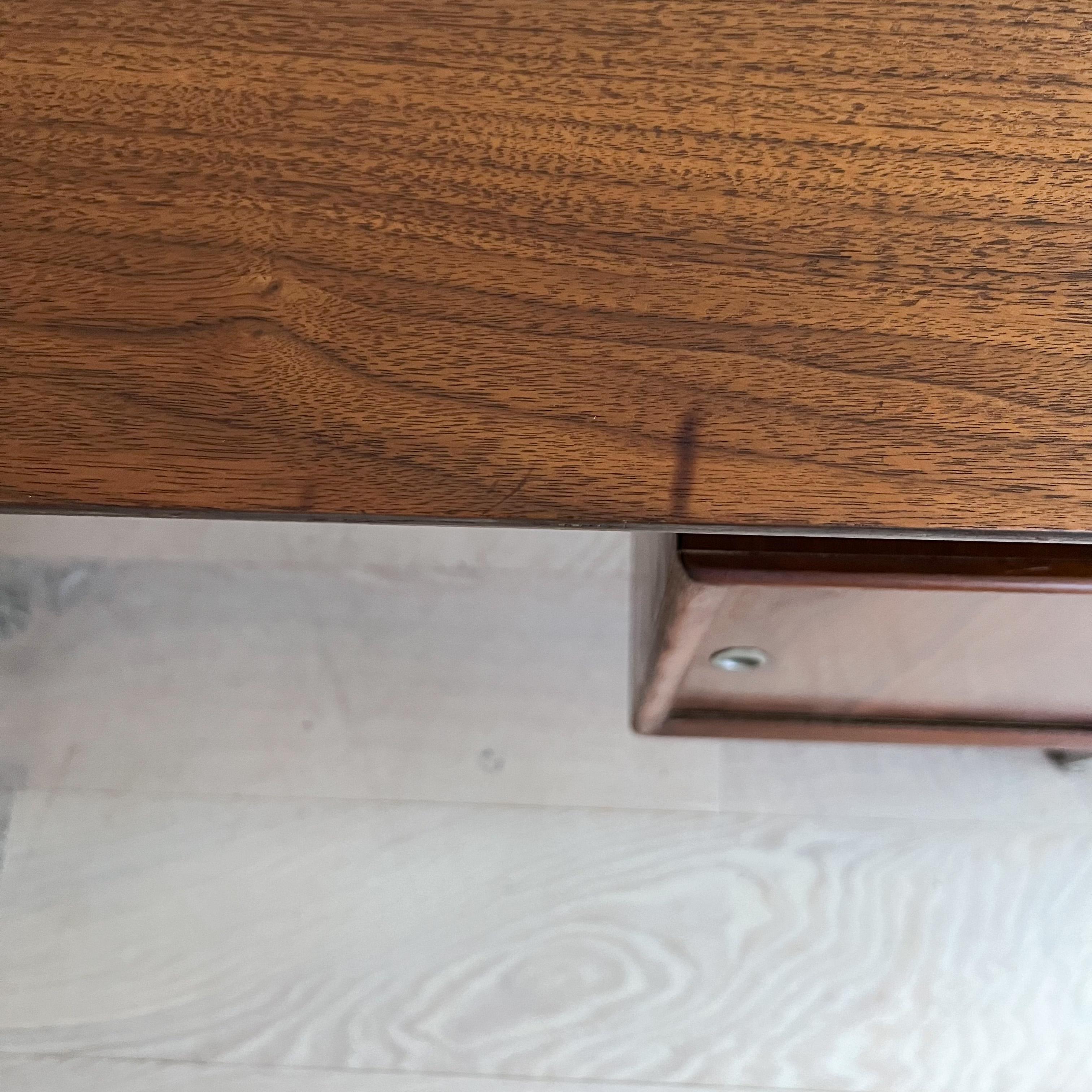 Exceptional Extra Long Mid Century Walnut Desk w/ Tambour Door 8