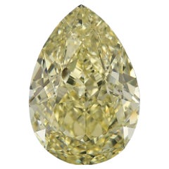 Exceptional Fancy Intense GIA Certified 10 Carat Pear Cut Diamond
