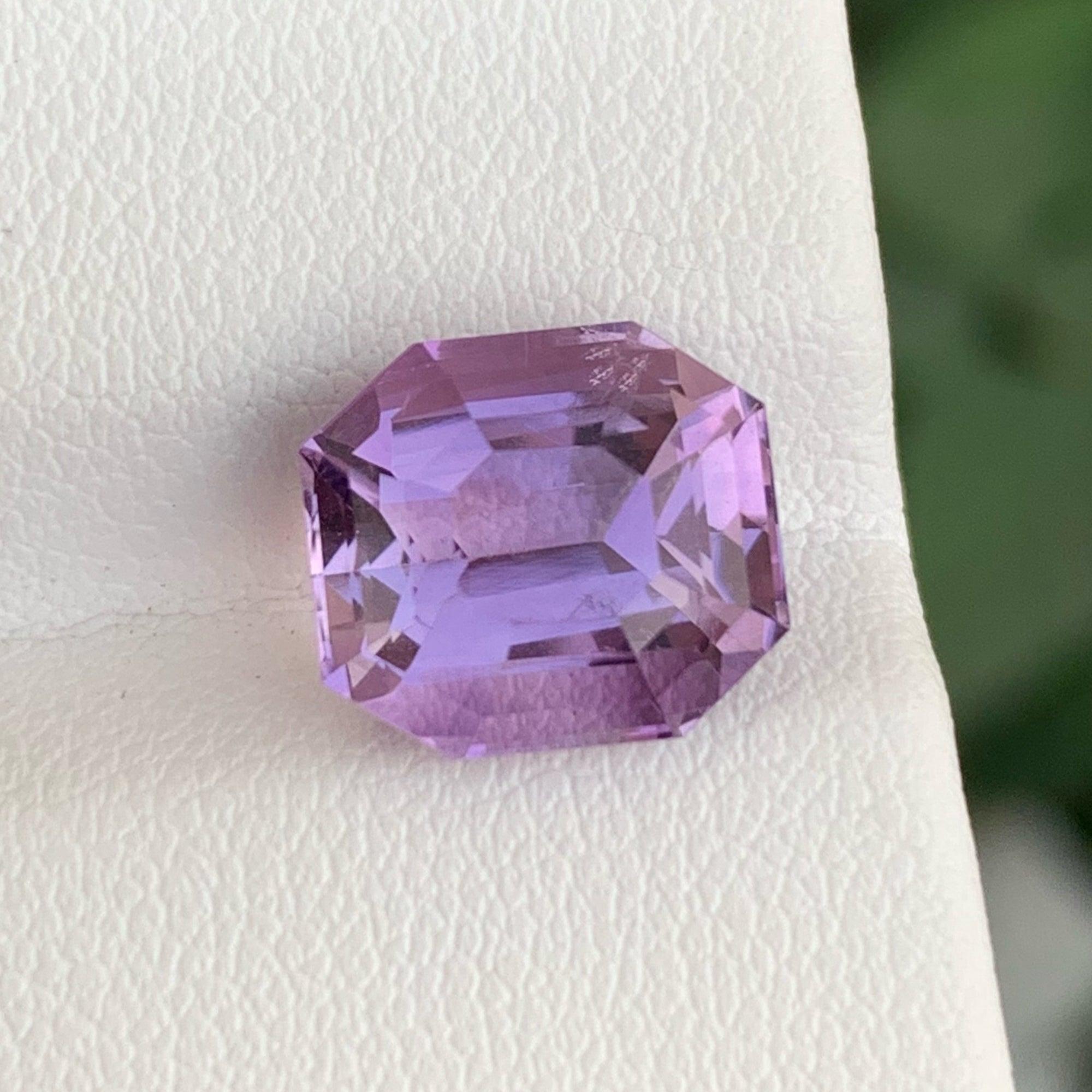 Asscher Cut Exceptional Fantasy Cut Amethyst Gemstone 4.95 Carats Amethyst Jewelry