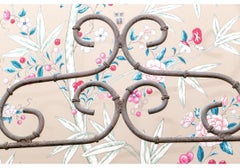 Exceptional Faux Bamboo  Iron Cheval Mirror