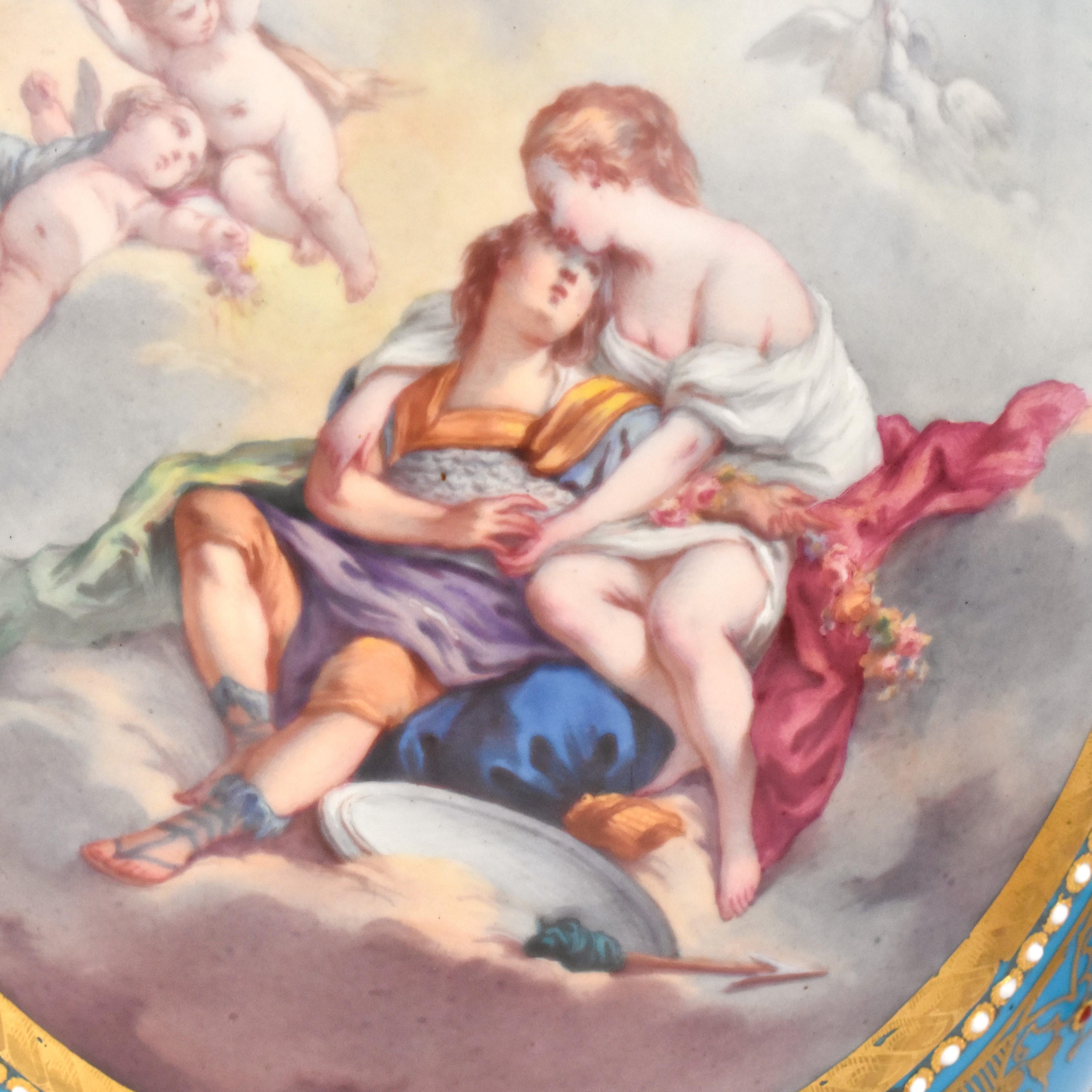 Bronzo ECCEZIONALE VASO DI PORCELLANA ANTICO SÈRVERS FRANCESE, XIX SECOLO in vendita