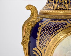 Exceptional Sevres Style Porcelain and Gilt Bronze Vase