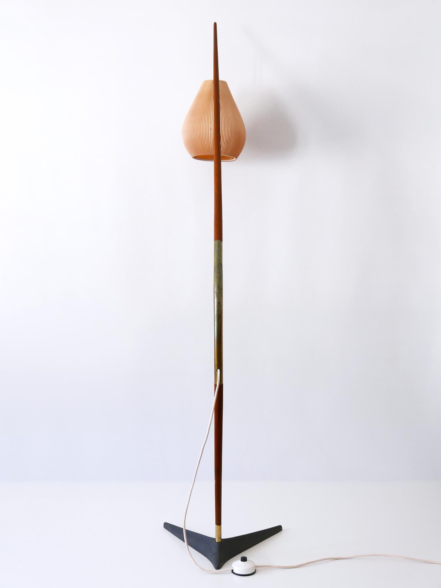 Mid-20th Century Exceptional 'Fishing Pole' Floor Lamp by Svend Aage Holm Sørensen Denmark 1950s For Sale