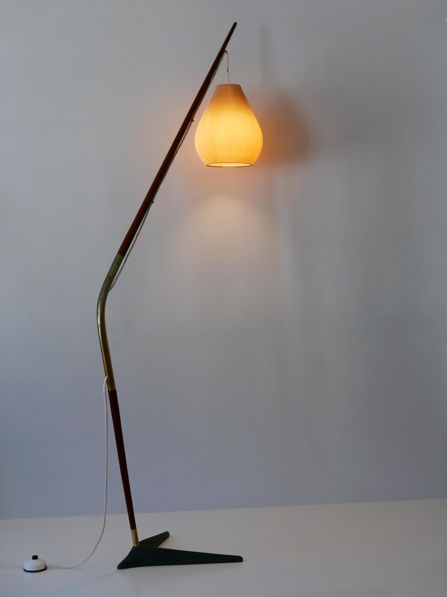 Exceptional 'Fishing Pole' Floor Lamp by Svend Aage Holm Sørensen Denmark 1950s For Sale 1