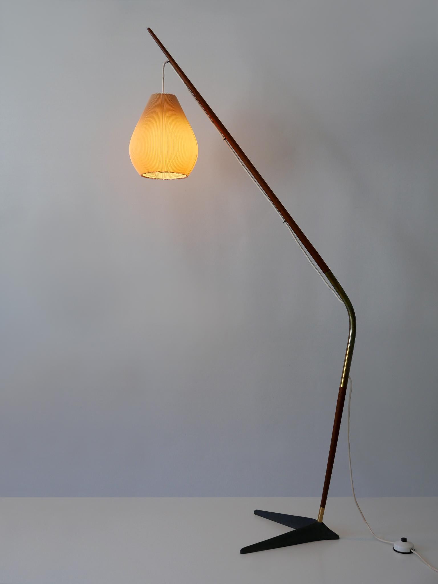 Exceptional 'Fishing Pole' Floor Lamp by Svend Aage Holm Sørensen Denmark 1950s For Sale 3