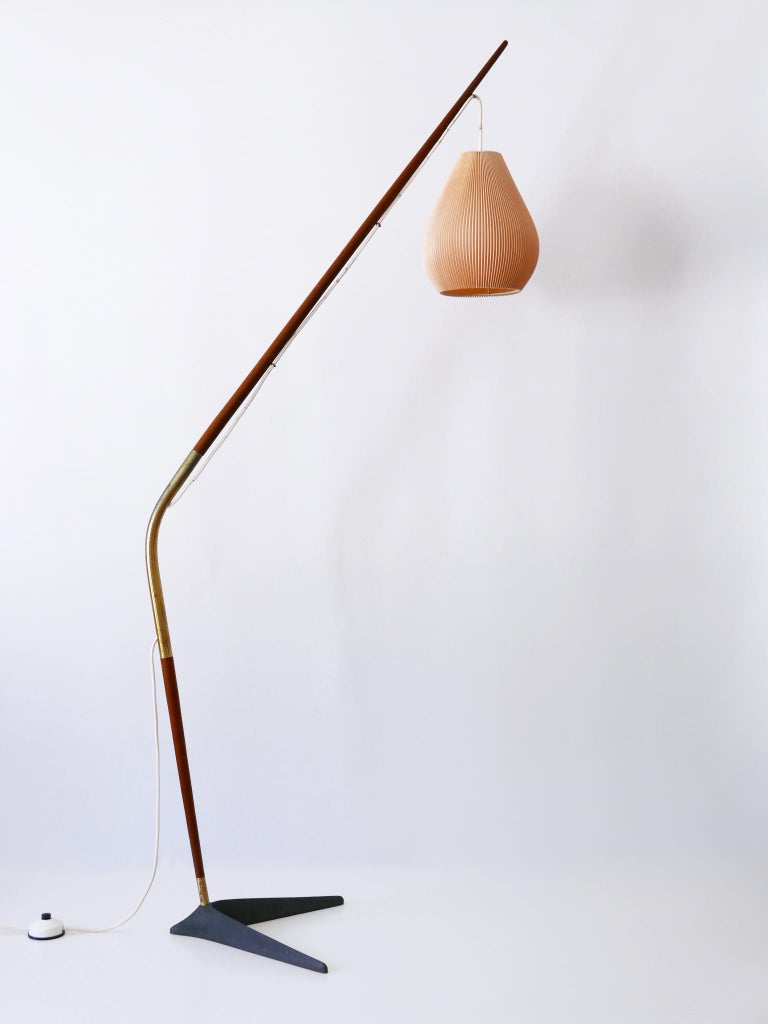 Exceptional 'Fishing Pole' Floor Lamp by Svend Aage Holm Sørensen Denmark  1950s For Sale at 1stDibs