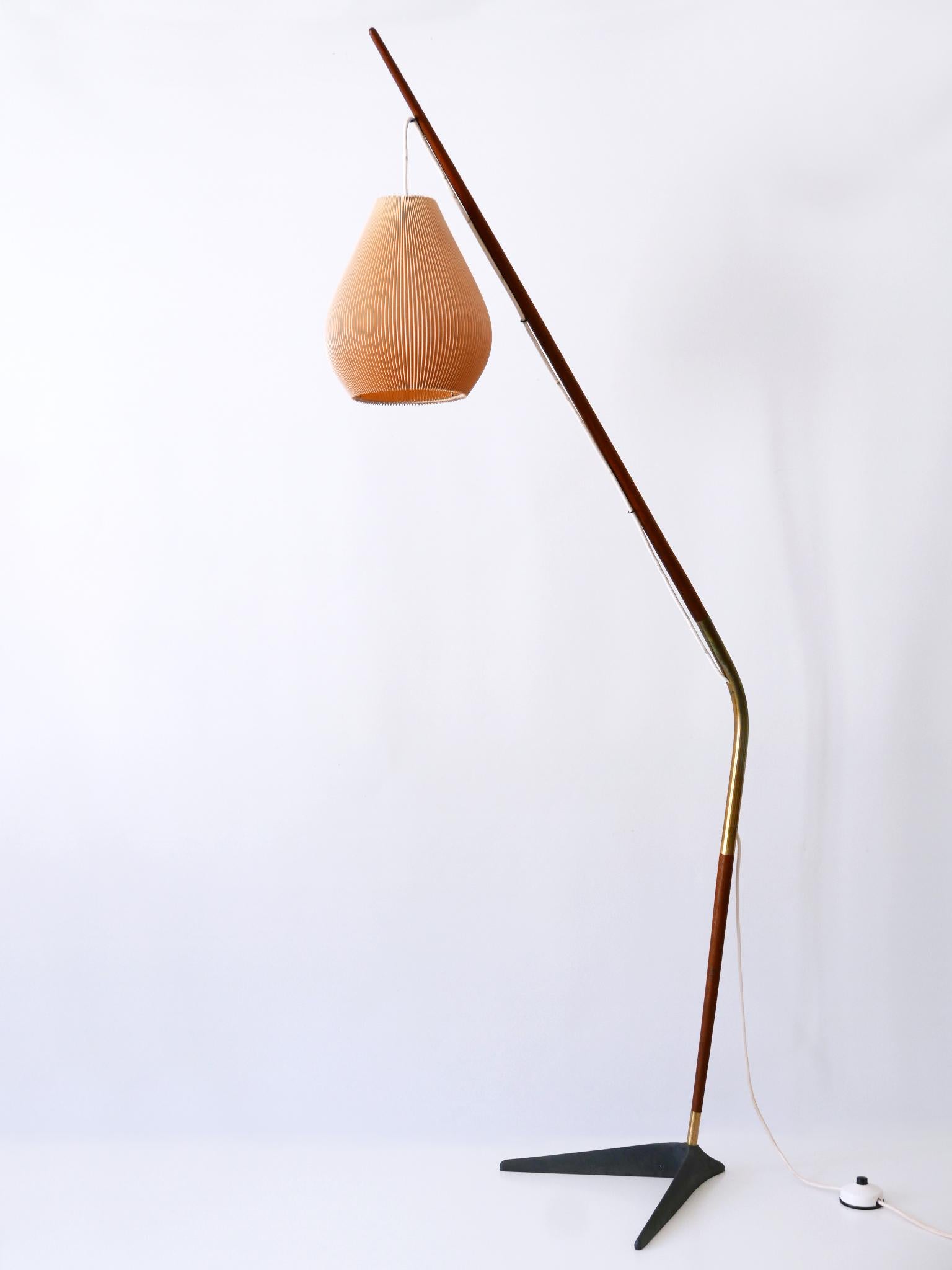 Mid-Century Modern Exceptional 'Fishing Pole' Floor Lamp by Svend Aage Holm Sørensen Denmark 1950s For Sale