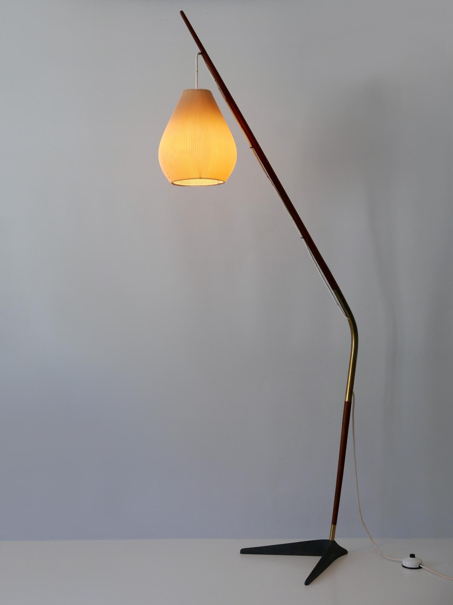 Danish Exceptional 'Fishing Pole' Floor Lamp by Svend Aage Holm Sørensen Denmark 1950s For Sale