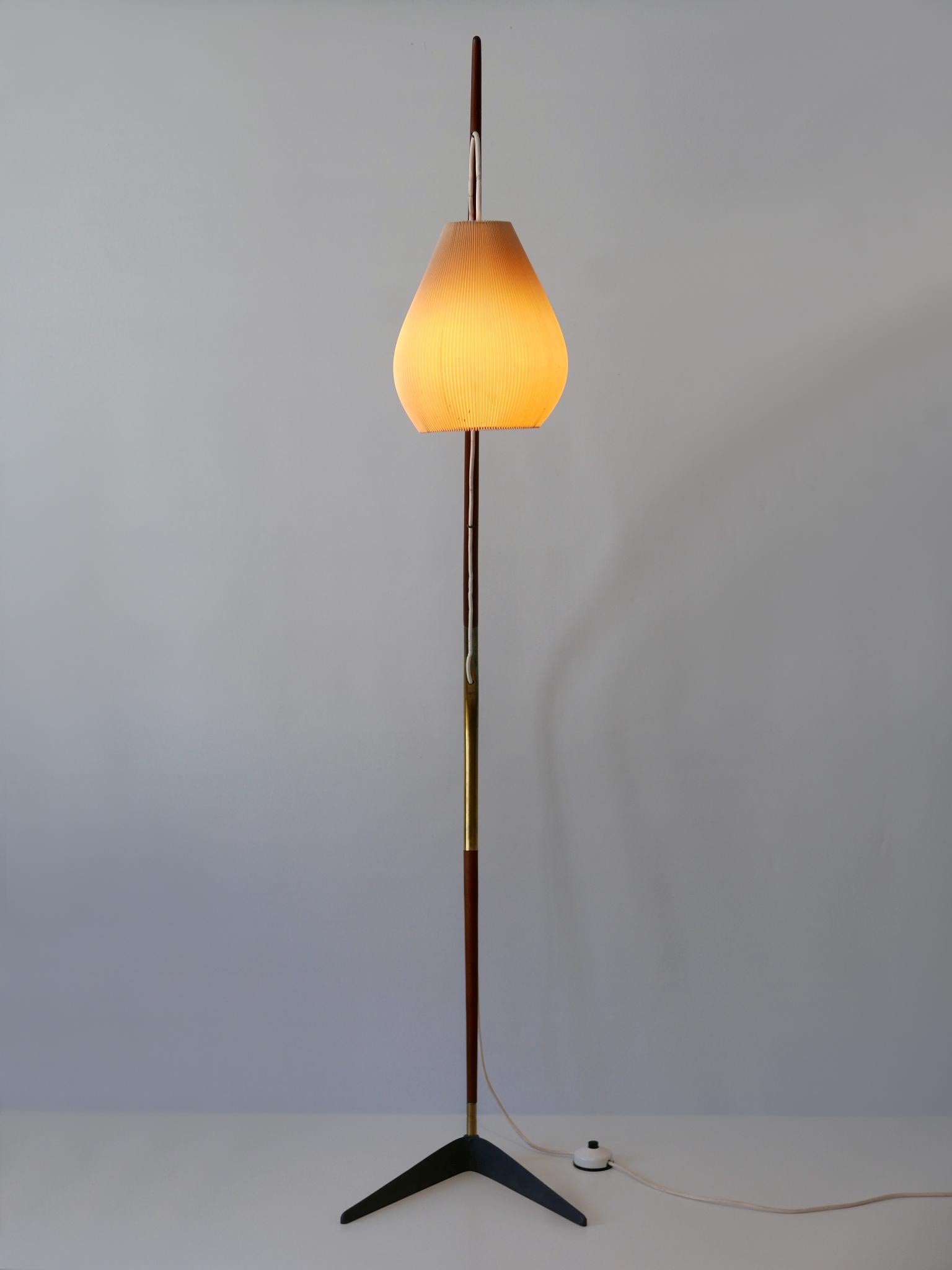 Außergewöhnliche Stehlampe „Fishing Pole“ von Svend Aage Holm Srensen, Dänemark 1950er Jahre (Messing) im Angebot
