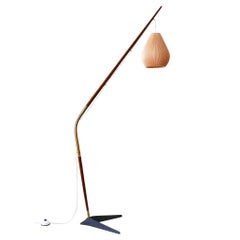 Exceptionnel lampadaire "Fishing Pole" de Svend Aage Holm Srensen, Danemark, années 1950