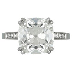 Exceptional five carat old mine diamond ring.