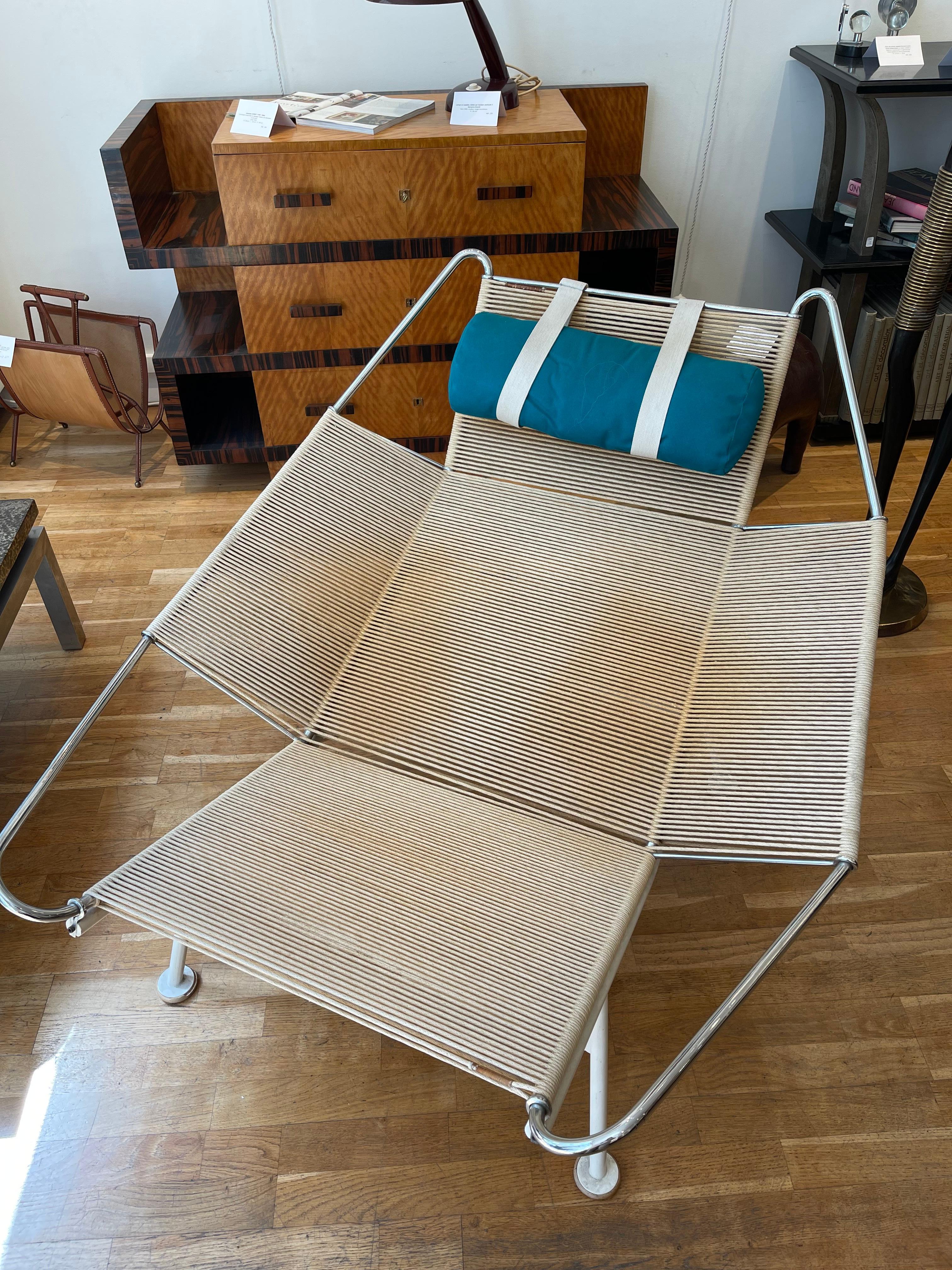 Danois Exceptionnelle chaise à dos de drapeau de Hans Wegner, première édition de Getama, 1950