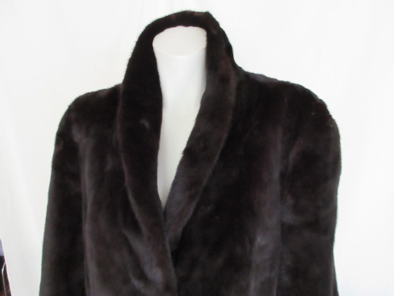Exceptional Flared Brown Mink Fur Coat  4