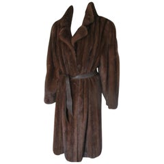 Exceptional Flared Gold Brown Mink Fur Coat 