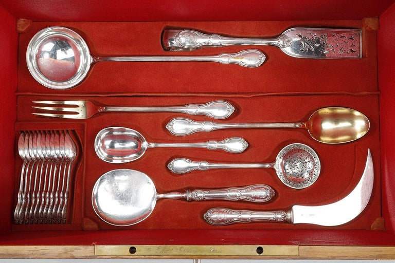 Exceptional Flatware in Solid Silver from the Maison Odiot, 19th Century 6