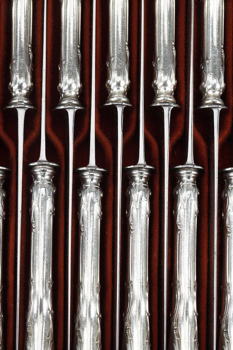 Exceptional Flatware in Solid Silver from the Maison Odiot, 19th Century 9