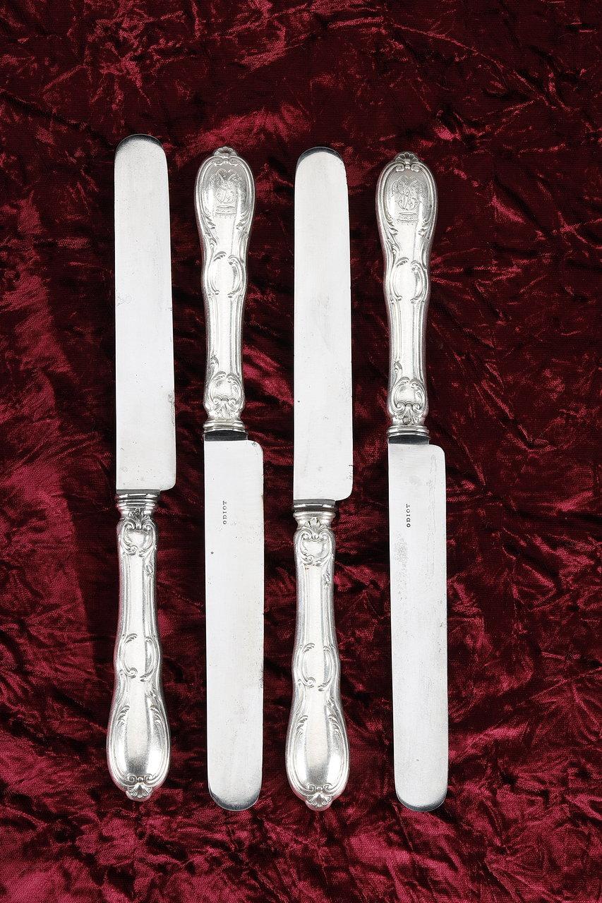 Exceptional Flatware in Solid Silver from the Maison Odiot, 19th Century 10