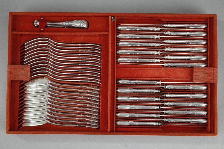 Exceptional Flatware in Solid Silver from the Maison Odiot, 19th Century 4