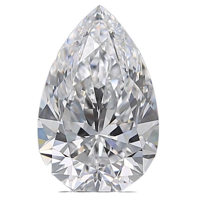 Exceptional Flawless GIA Certified Type 2A 4 6 Carat Pear Cut Diamond