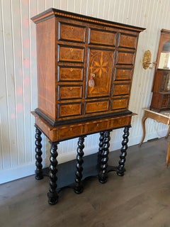 Exceptional Flemish Baroque Collectors Cabinet on Stand, Mid-17th Century