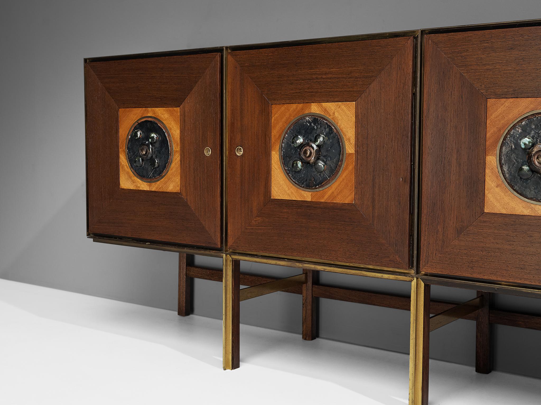 Exceptional Flemish Sideboard in Wenge and Ceramics 3