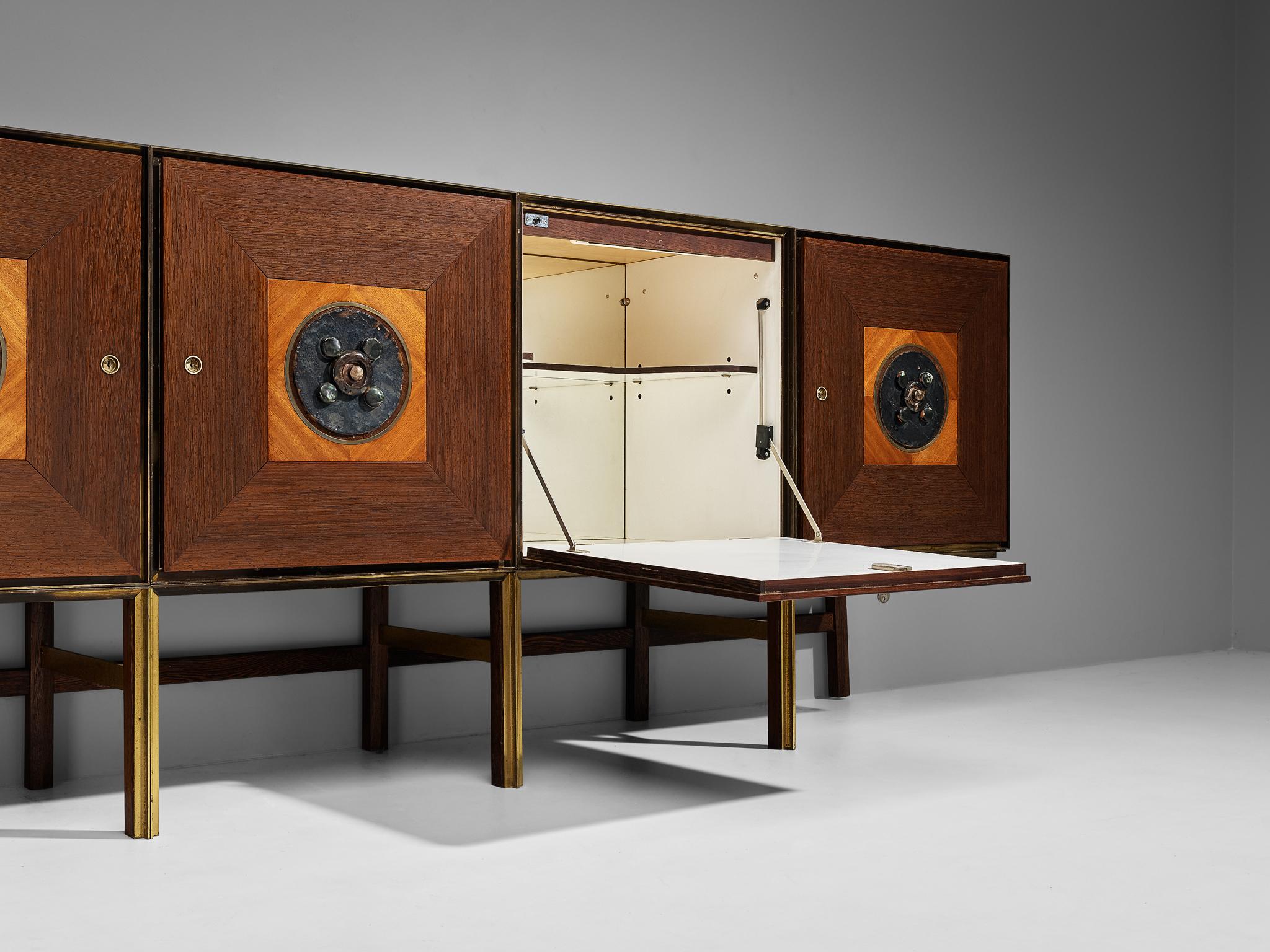 Exceptional Flemish Sideboard in Wenge and Ceramics 4