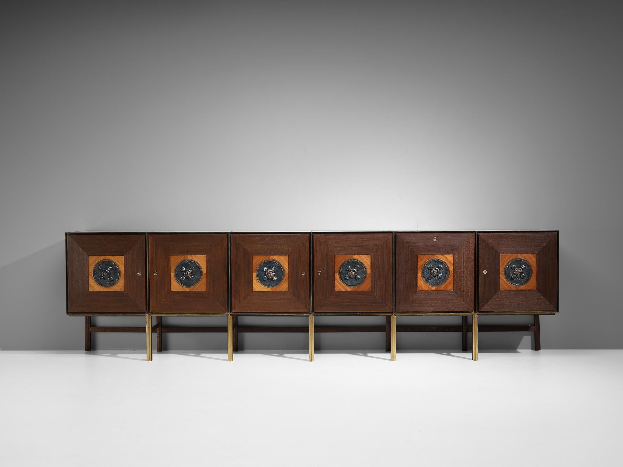 Exceptional Flemish Sideboard in Wenge and Ceramics 2