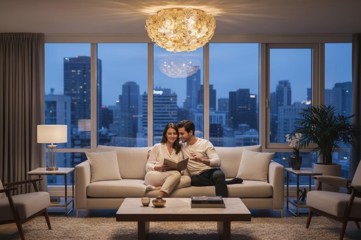 Exceptional Flower Flush Mount by Seguso Murano Venice Italy, 1950s For Sale 4