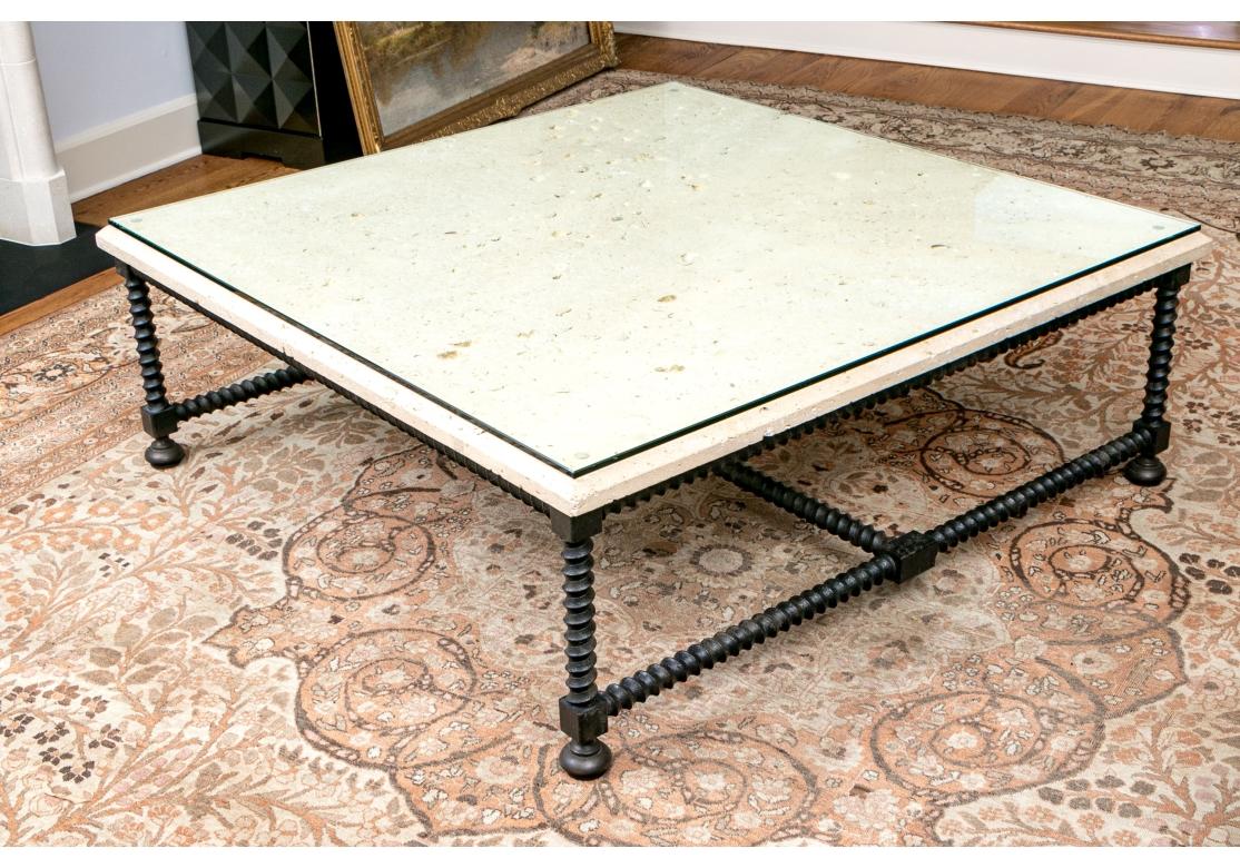 Außergewöhnlicher Formations Baldacchino Muschelstein-Cocktailtisch für Holly Hunt im Angebot 4