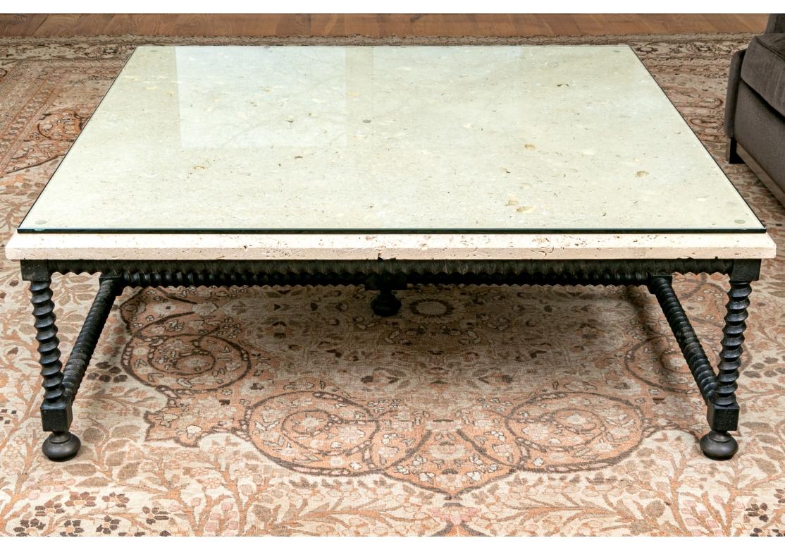 Außergewöhnlicher Formations Baldacchino Muschelstein-Cocktailtisch für Holly Hunt im Angebot 7