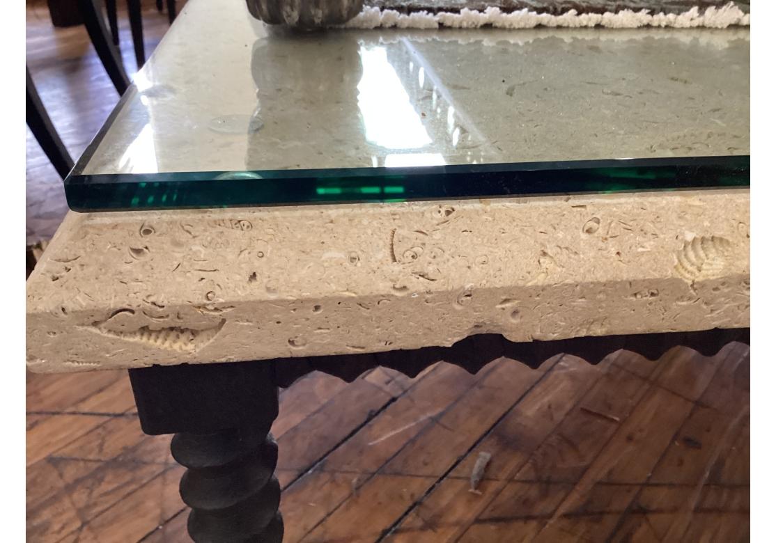 Außergewöhnlicher Formations Baldacchino Muschelstein-Cocktailtisch für Holly Hunt im Angebot 12