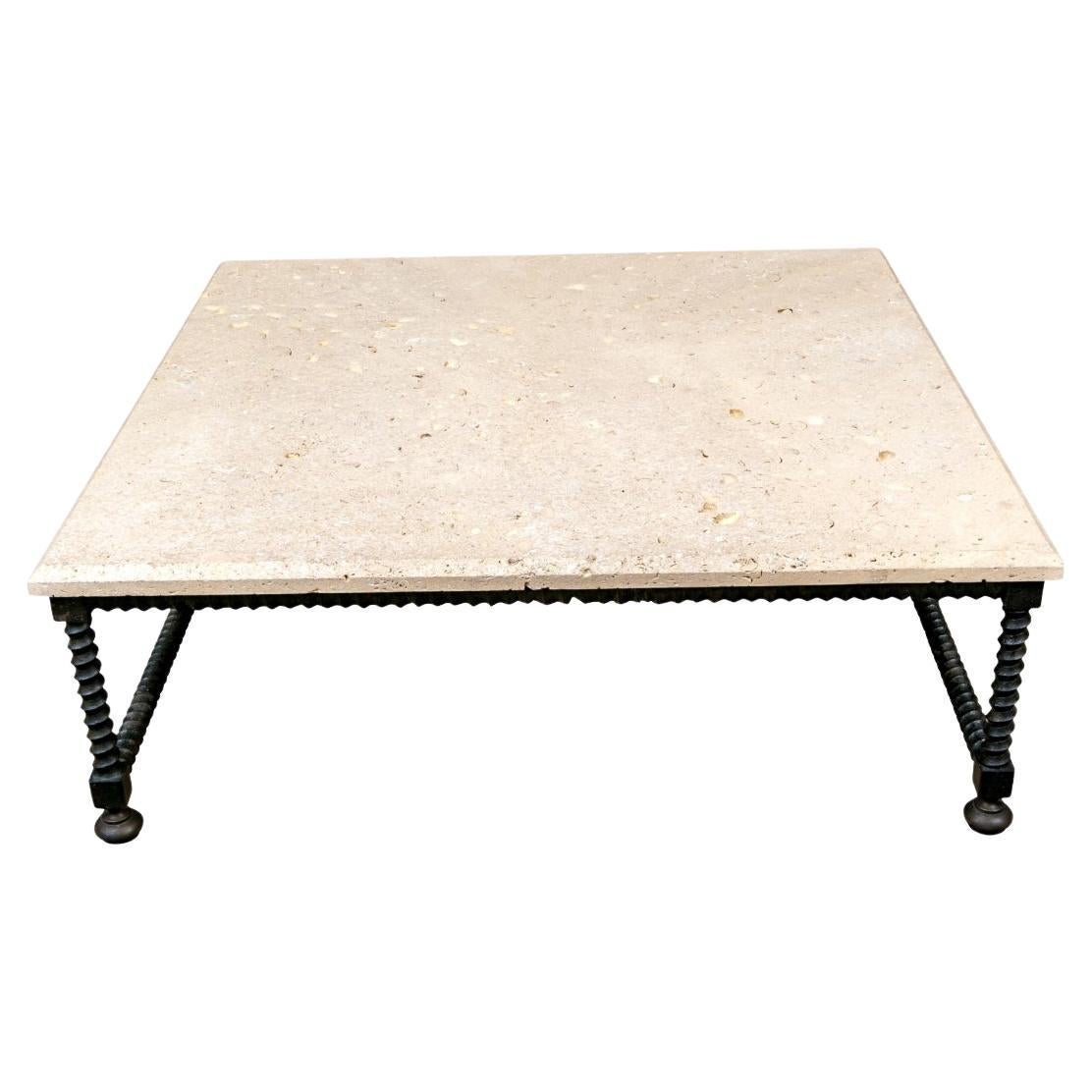 Exceptional Formations Baldacchino Shell Stone Cocktail Table For Holly Hunt