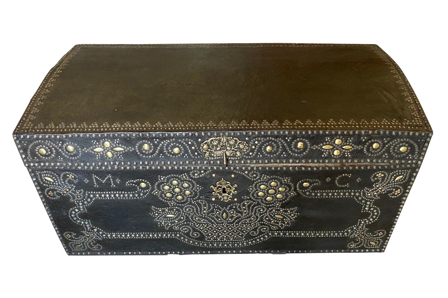 Exceptional French 17th Century Marriage Trunk In Good Condition For Sale In Atlanta, GA