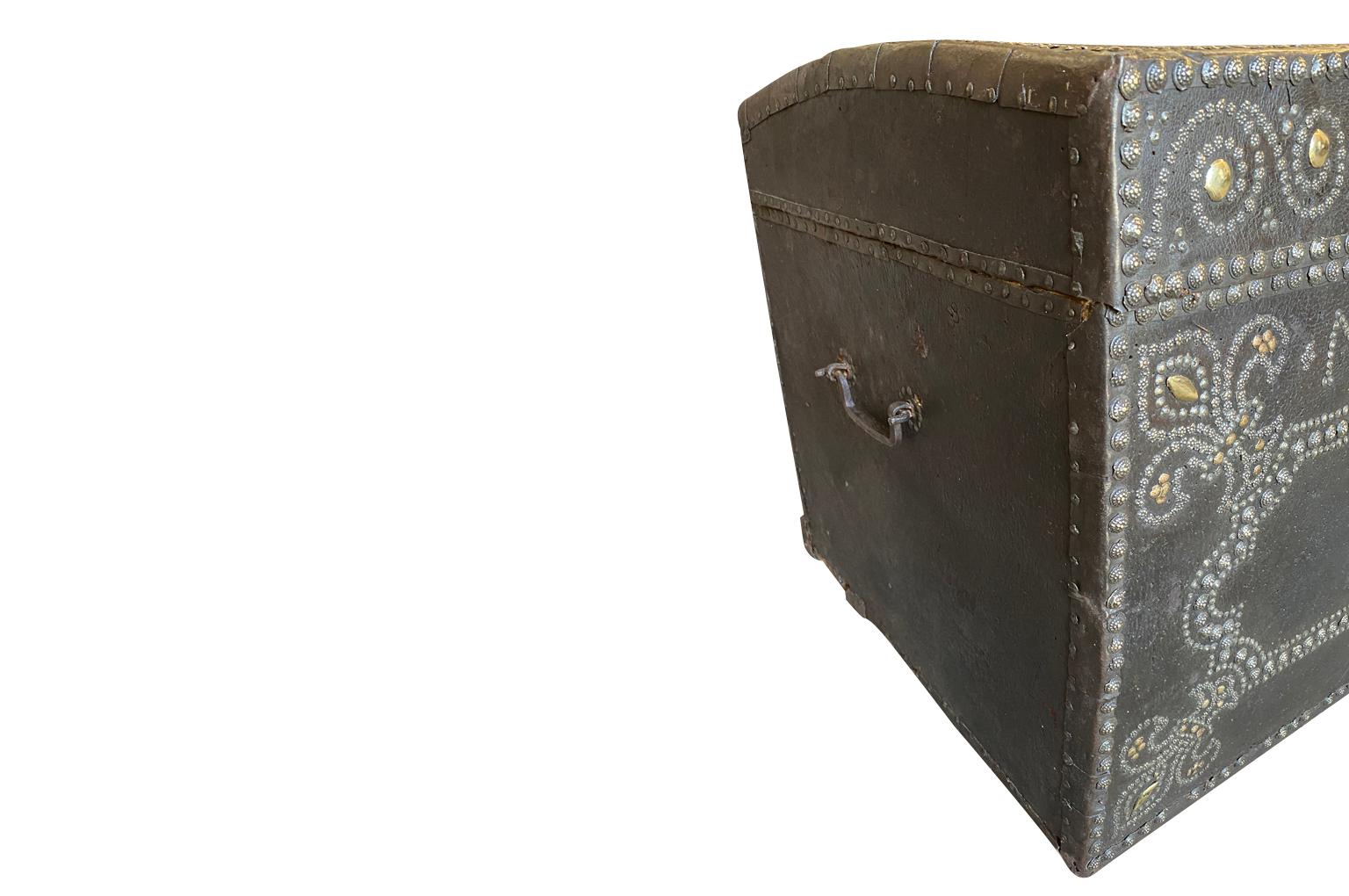 Exceptional French 17th Century Marriage Trunk For Sale 1