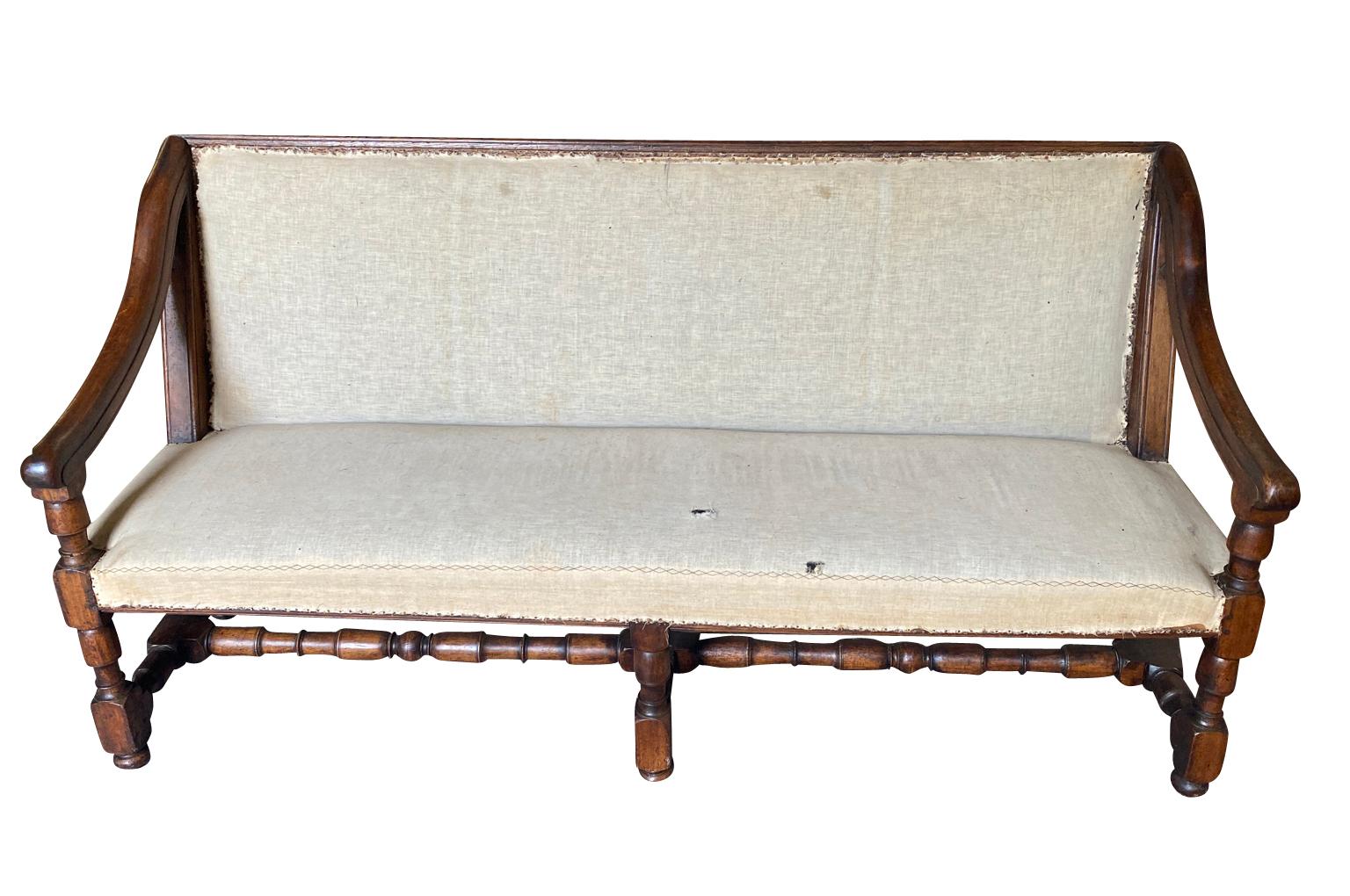 Exceptional French 18th Century Louis XIII Style Sofa  In Good Condition For Sale In Atlanta, GA