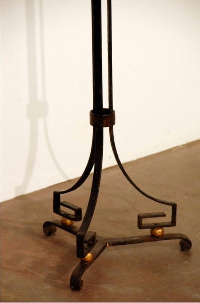 Wrought Iron Exceptional French 1940s Candelabra in the Style of Gilbert Poillerat For Sale
